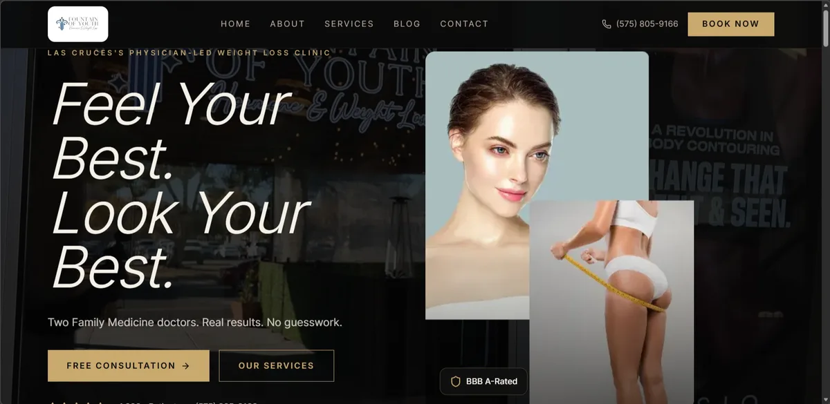 Fountain of Youth website screenshot