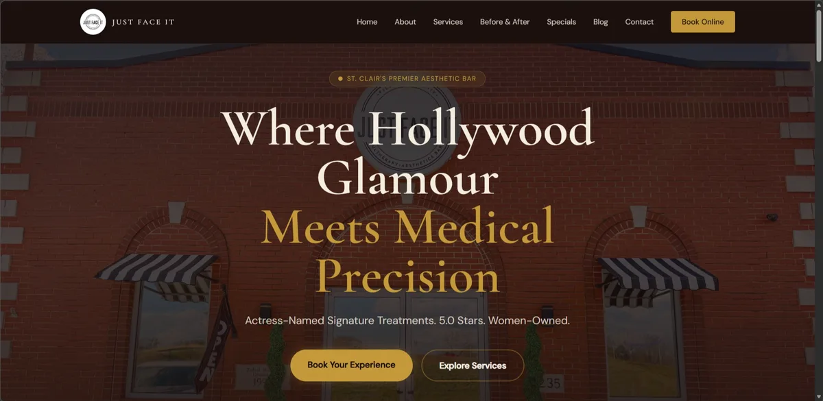 Just Face It website screenshot