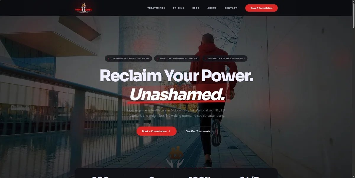 Unashamed Body website screenshot